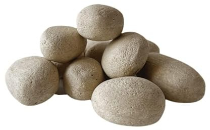 Piedras Decorativas de Fibra cerámica para Chimenea de etanol, 24 Unidades (Marron)