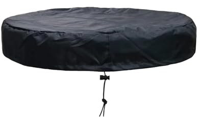 Drum Lid Cover, Water Barrel Protector, Outdoor Rain Barrel Accessory, Weather Resistant Material, Adjustable Elastic Cord for Garden Patio Lawn Yard Use, 59.06x3.94 Inches