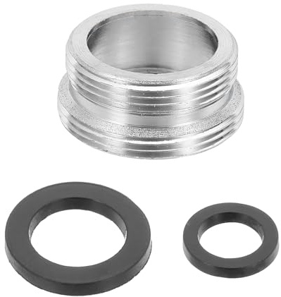 sourcing map Faucet Aerator Adapter, M24 Male to M22 Male with Washer, 10mm Length