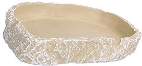 Pssopp Bol de Nourriture pour Reptiles, Assiette d'alimentation pour Tortue en Résine, Conception Stable pour Aquariums et Petits Reptiles