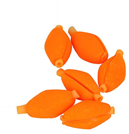 Flotteur De Peche en Mousse,Fly Fishing Float Indicators,6 Pcs/Set Pêche À La Mouche Bouée Bobbers Mousse Flotteur Indicateur De Pêche À Plaquer(Orange)