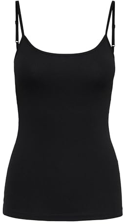 JDY Damen Top JDYAVA Singlet JRS NOOS, Black, XS