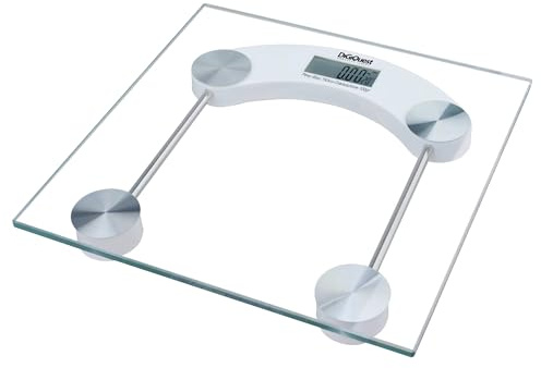 Bilancia Pesapersone Digitale Digiquest LIBRA150 in Vetro Temperato 30x30 cm – Portata 150 kg, Precisione 100 g, Display LCD, Batteria inclusa