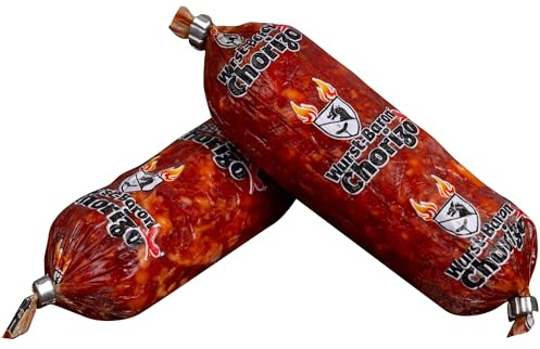 WURSTBARON® Chorizo Salami, extra scharfer Snack gewürzt mit 3 Mio. Scoville, pikante Chilli Würzung und leicht rauchiges Aroma, Made in Germany, 200g