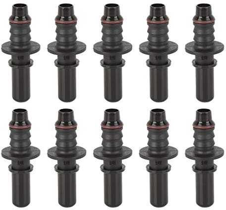 X AUTOHAUX 10Pcs 9.49mm ID8 Coche Combustible Línea Manguera Rápido Liberación Macho Conector