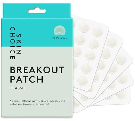 SKIN CHOICE Patch Bouton – Breakout Pimple Patch Classic – Patch Anti Bouton Discrets, Skincare Coreen, Vegan, Sans Cruauté (75 Patchs)