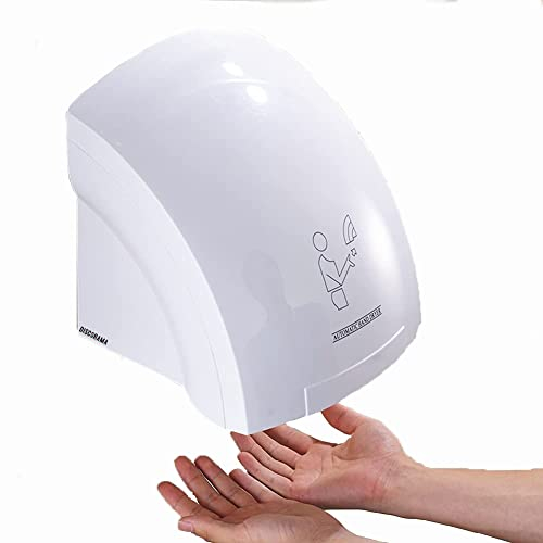 DISCORAMA® - Asciugamani AD Aria Elettrico Professionale, ASCIUGA Mani Automatico, ASCIUGA Mani AD Aria Calda da Parete Commerciale Bagno 1800W