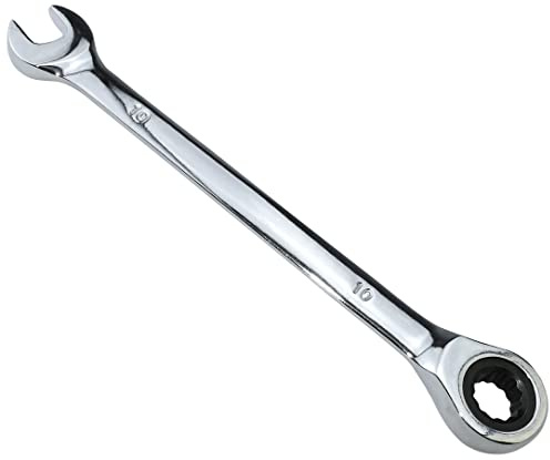 AERZETIX - C54657 - Llave plana combinada manual de boca abierta/clásico 10mm métrico - a llave de trinquete 10mm anillo/ojo - longitud 16cm - para apriete/ensamblaje - manija recto pulido - en acero