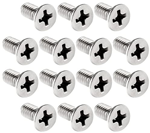 Cionyce 50PC Flat Head Phillips Machine Screws, 8-32 x 3/8 Inch 304 Stainless Steel Device Mounting Screws Bolt Fastening