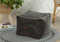 ENGLISH HOME Pouf Hocker, Quadratisch Sitzpouf, Hochwertiger Sitzhocker, Pflegeleichter Sitzpuff, Puff Hocker für Wohnzimmer, Schlafzimmer, Casha, 45x45 cm, Anthrazit
