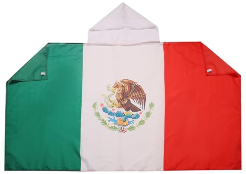 AZ FLAG Cape Mexique 150x90 cm Mexicain Polyester Léger | Usage intérieur Cape de supporter México bords cousus et finition légère