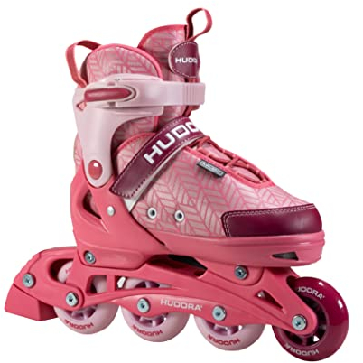 HUDORA Inline Skates Mia/Leon 2.0 - Inliner für Kinder/Jugendliche & Erwachsene in versch. Größen & Farben - Roller Skates bis zu 4 Größen verstellbar - Bequeme & stilvolle Rollerskates