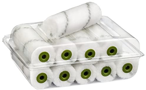 Heizkörperwalzen 10 cm Nylon 13 mm Flor 10er Set Lackierwalzen | Zehn Lackrollen mit Nylonbezug und 13 mm Flor – für Heizkörper, Rippen und Nischen, nimmt viel Farbe auf