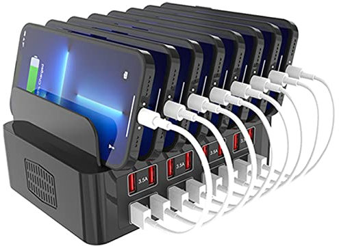 AMPACO ???? ??? Estación De Carga Dispositivos Múltiples 150w Escritorio 16 Puertos Estación De Carga USB Familiar Base De Carga Conveniente para Tabletas De Teléfonos Celulares