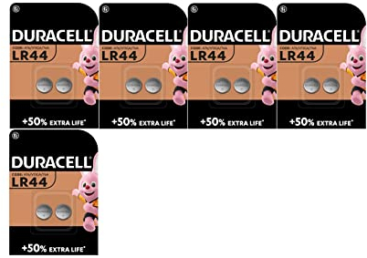 10 x Duracell LR44 A76 V13GA 76A (5 Blister à 2 Batterien) 10 Batterien
