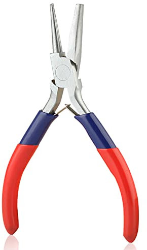 GOLD DEER Round Concave Pliers 5-Inch Concave Round Nose Pliers Half Round Concave Forming Pliers Half Round Pliers Wire Looping Pliers Half Round Pliers Jewelry