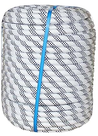 LJFMDLN 100 Fuß doppelt geflochtene Dockleinen, Polyester-Bootsanlegeleine Festmacherseil Ankerseil for Angeln, Kajakfahren, Bootszubehör (Size : 20mm)