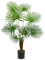 Hollyone Palmier artificiel areca - Palmier tropical éventail avec 8 grandes feuilles - Plantes artificielles en pot - Plante verte décorative pour l'intérieur et l'extérieur - Pour la maison, le