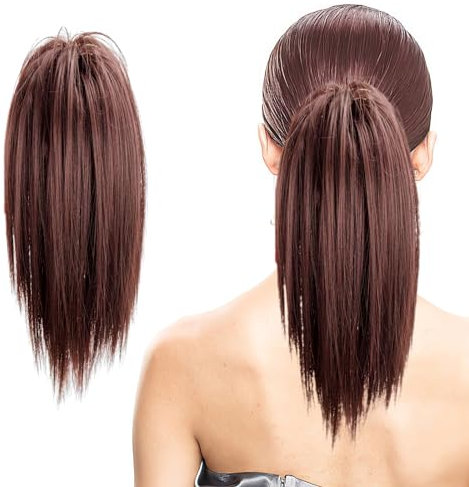 ZALHIN Posticci in Capelli Veri - Posticci per Parrucche Naturali e di Alta qualità, Perfetti per Acconciature Eleganti e alla Moda