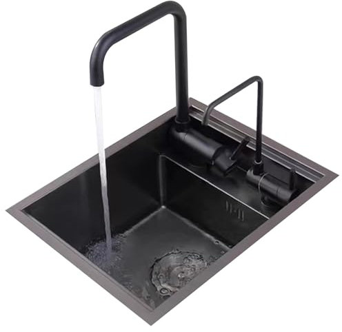Küchen Unsichtbares Waschbecken Mit Abdeckung, Klappbares Wasserhahn-Abflusszubehör Aufsatz-Gemüsewaschbecken Bar-Wohnmobile Einzelbeckenspüle Aus Edelstahl Kleines Einbauwaschbecken Küchenspülen
