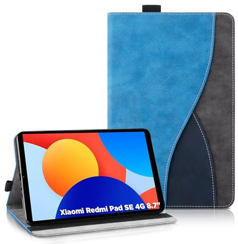 AsWant Custodia per Redmi Pad SE 8.7 Pollici 4G 2024 - Pelle Ultra Sottile PU Case con Funzione Stand Tablet Protettiva Cover Redmi Pad SE 8.7 (Blu)