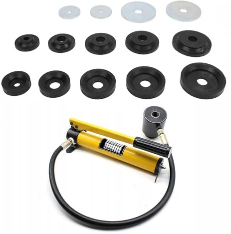 TKSE-Blech-Grübchen-Set aus Karbonstahl, Ausgestellte Loch-Grübchen-Matrizen, Stützscheiben-Set für Hydraulischen Locher von Harbor Freight