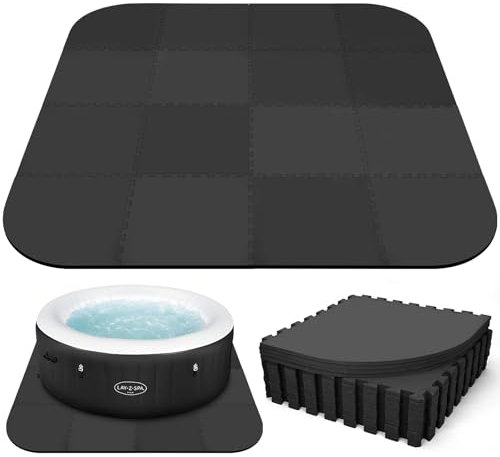 Nisorpa Whirlpool-Matte, 214 cm, für aufblasbare Badewanne, 1,27 cm, verdickte EVA-Schaum-Polsterung, Bodenschutz, rutschfest, für Pool, Spa, Outdoor-Spiel, Campingmatte für Balkon, Badezimmer,