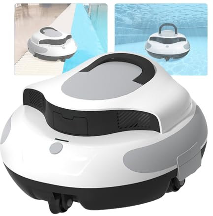 Cordless Pool Cleaner,Max Cleaning Area 1000 Sq. Ft.,5000mah Battery Capacity,100-Minute Duty Cycle,Max Water Depth 3 Meters,Automatic Docking,Suitable for Above-Ground and In-Ground Pools