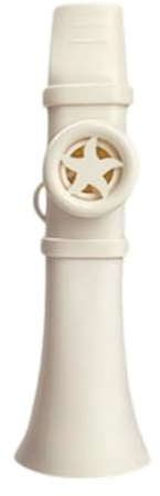 JWQFBC Kazoo Flöte Kazoos Instrument Mini Flöte mit Halsband Tragbar PP Material Verstellbare Tonhöhe für Musikunterricht Party Reise Zuhause, Weiß