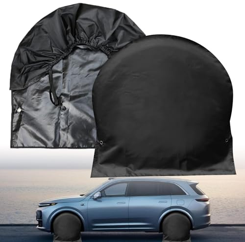 Reifenabdeckung,Radabdeckung Wohnwagen 600D Oxford PVC Beschichtung Wasserdicht Staubdicht UV-Schutz Ersatzradabdeckungen,Universelle Radschutzhülle für Auto,SUV,Anhänger, Wohnmobil (2 Stück, Ø80cm)