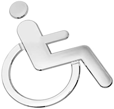POPETPOP Panneau Toilette Handicapé Abs Signalisation Wc Accessibles Pictogramme Pratique pour Toilettes Publiques et Ascenseurs