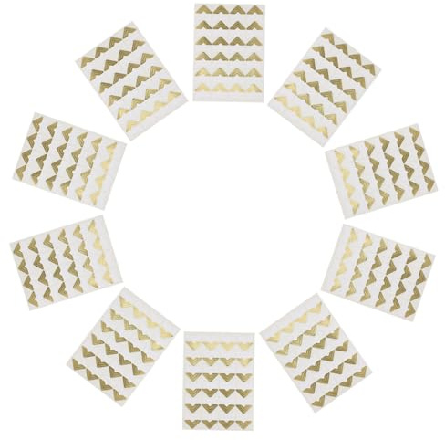 Homoyoyo 10 Blatt Goldene Selbstklebende Fotoecken Aufkleber für Scrapbooking DIY Fotoalben Tagebücher Journal Zubehör Langlebige Papier Klebeecken für Kreative Gestaltung