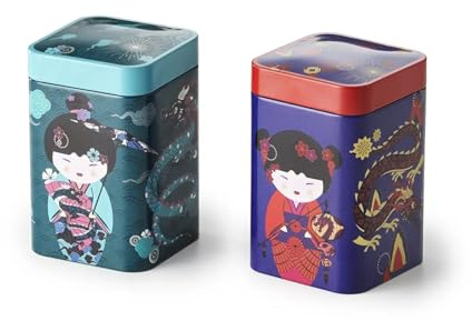 Eigenart Case Sweet Little Geisha Metalldose quadratisch mit Steckverschluss und einer Füllmenge von 100g, SLG7070109