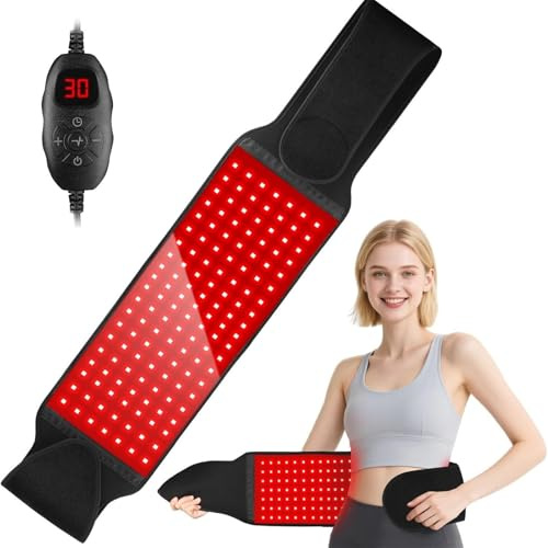 Dalawi LumiBelt – Fettverbrennung & Schmerzlinderung Verstellbarer Rotlichttherapie Massagegürtel zur Gewichtsreduktion für Bauch, Rücken und Schultern Ideal für Männer und Frauen
