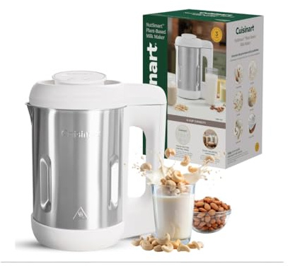 NutSmart™ de Cuisinart – Machine à Lait Végétal Sans Effort 1,2 L & Appareil à Boissons Végétales MYBOTV | Lait d’Amande, d’Avoine, de Soja, de Riz, de Noix | 100% Naturel, Rapide & Multifonction