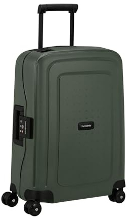 Samsonite S'Cure Renewed - Handgepäck Koffer 55x40x20 cm, Hartschalen Kabinentrolley passend für die meisten Airlines inkl. Ryanair und EasyJet, Leicht, 2.90 KG, 34 L, Grün (Dark Green)