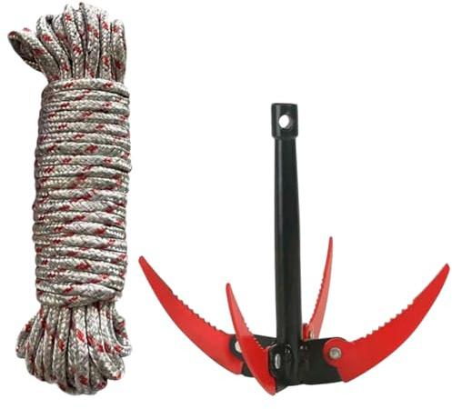Ciieeo Râteau Pliable en Acier Inoxydable 4 Dents Lame Dentelée, Outil Coupe-Herbe pour Bassin et Étang, Accessoire Jardinage Professionnel à Usage Quotidien, Couleur Aléatoire