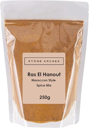 Stone Arches Ras El Hanout Spice Blend 250g | Traditional Moroccan Seasoning Mix | Ideal for Tagines, Couscous, Marinades, Meat, Chicken & Vegetable Dishes