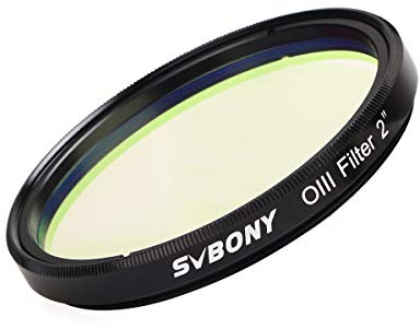 SVBONY SV115 Telescope Filter O-III Filter Narrowband Cuts Light Pollution Filter for Astronomy Telescope (2 inch)