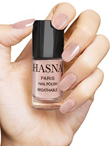 HASNA PARIS - smalto per unghie Halal - Eco responsabile - Lucentezza e lunga tenuta - Facile da applicare - 6ml (ROSA PERLATO)
