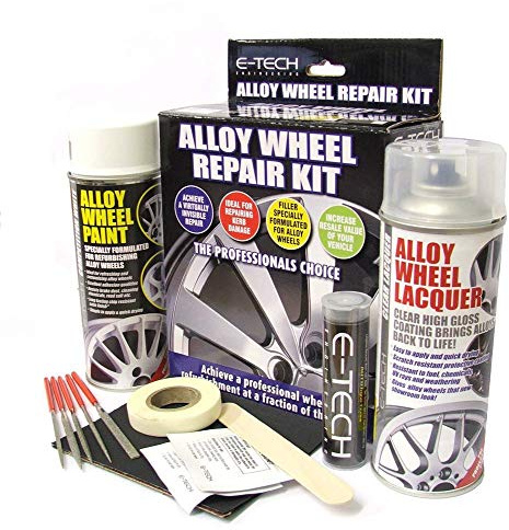 MP Essentials Car Professional Wheel Rim Refurbishment Restore Alloy Wheel Repair Kit for Damage, Scuffs & Srapes (Competition White)