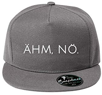 OwnDesigner Ähm Nö Unisex Classic Cap Mit Geradem Schirm, Einheitsgröße für Männer Und Frauen (464 Grau)