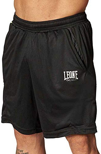 LEONE 1947, Pantalones Cortos Con Logotipo, Negro, M, ABX112