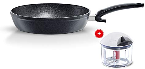 Fissler Kreativ-Set/Adamant Comfort beschichtete Aluminiumpfanne, kratzfest, antihaftend (Ø 28 cm) - Induktion + GRATIS Finecut