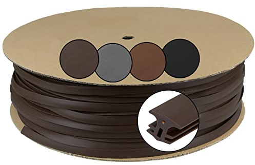 Montafox Bande Étanchéité Joints 5-7 mm 100 m Marron Terrasse WPC Bois | Profil de Remplissage, Tuyau, TPE, Résistant UV, Imperméable, Souple, Dalles, Jardin, Piscine, Montage