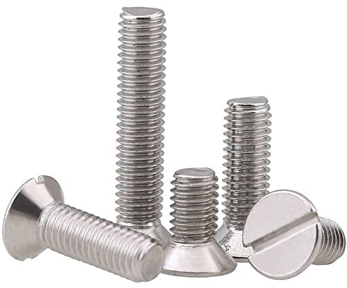 OUMIFA Viti Viti a Testa a Testa Piatta in Acciaio Inox da 50pcs 304 in Acciaio Inox a Testa Piatta M4 m5. Lunghezza 8-30mm. (Length : 20mm, Dimensione : M5)