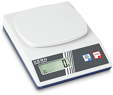Kern EFS 5000-0 - Perfekte Schulwaage für den experimentellen Unterricht, Einfache Bedienung, platzsparend, stapelbar, Ablesbarkeit [d]: 1 g, Wägebereich [Max]: 5200 g