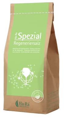 Ha-Ra Speciale sale rigenerante da 1 kg, sale speciale per lavastoviglie con grana extra grossa, sale per lavastoviglie puro, delicato sulla pelle e vegano, lavabile in lavastoviglie, sale grosso