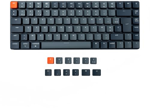 Keychron K3 Clavier mécanique sans Fil Ultra-Mince, Clavier Bluetooth/USB 75% Design avec rétro-éclairage Blanc, commutateur Optique Marron à Bas Profil remplaçable à Chaud pour Mac Windows
