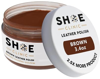 Shoe Clinic Leather Polish (Brown) | Colour Restorer & Conditioner | Available in 7 Colours | 100 ml